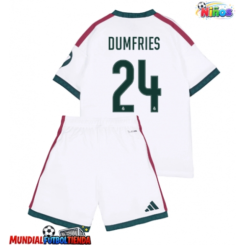 Camiseta Real Madrid Denzel Dumfries #24 Primera Equipación Replica 2026-27 para niños mangas cortas (+ Pantalones cortos)